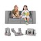 Suede 8-Piece Kids Climbing Blocks Set with Cushions, Arches and Modular Design
